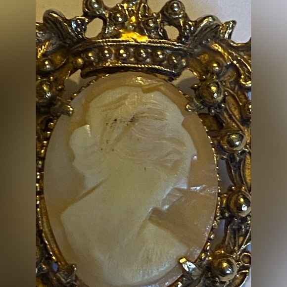 MAKE AN OFFER 🍒 Vintage Signed Florenza Cameo Brooch #9186 - Picture 5 of 6